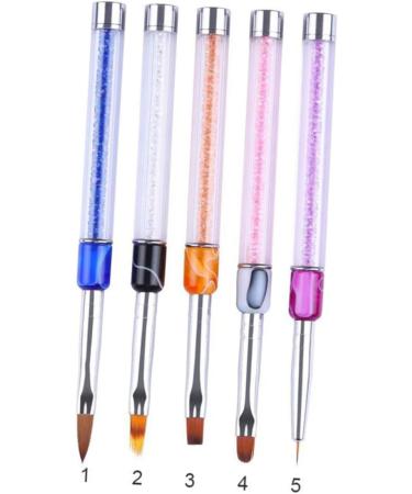minkissy Dual Brush Pens Gel Nail Brush Flat Brush Pen Nail Brush Pen Purple Manicure Builder medium Purple - Buy Online on GoSupps.com