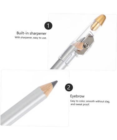 Didiseaon 20 Pcs Pencil Sharpener Eyebrow Pencil Strokes Pencils Makeup Eyebrow Pencils Eyeliner with Sharpener Makeup Pen Sharpener Eyeliner Eyebrow Tool Eyeliner Pencils Makeup Tool 1 count (Pack of 1) Greyx2pcs - Buy Online on GoSupps.com