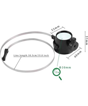 Professional 15X Head Mount Magnifier Hands Free with LED Light Magnifying Lamp Loupe Headband Magnifier Loupe for s Watch Repair Reading Crafts Art Work Full of Stars - Buy Online on GoSupps.com