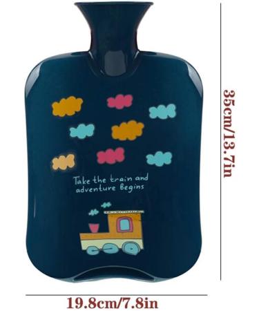 MAIES 2L Classic Hot Water Bottle | Thickened PVC Heating Bag for Pain Relief - Ideal for Warm Belly & Cold Therapy - Buy Online on GoSupps.com