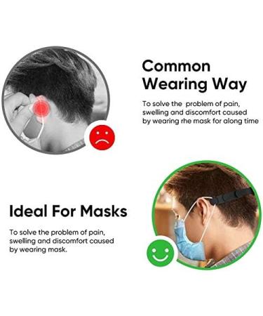 10pcs Mask Ear Hooks Strap Extenders Ear Savers Cord Extension Buckle Ear Protector Bands Anti-Tightening Protector Holder Compatible with All Kinds of Mask (Gray) - Buy Online on GoSupps.com