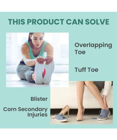 Welnove Pinky Toe Separator 12 Pcs - Black Gel Toe Spacers for Bunion Corrector - Little Toe Cushions for Women and Men - Overlapping Toe Relief - Buy Online on GoSupps.com