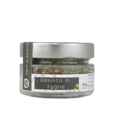 Dulcis Et Salis Basil in leaves 30g Artisan spices Made in Italy.