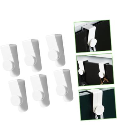 Cabilock 6pcs Hook up Wall Mount Clothing Rack Door Clothes Hanger Over Door Hanging Hooks Shower Door Porch 7.3X3X2.5CM White - Buy Online on GoSupps.com