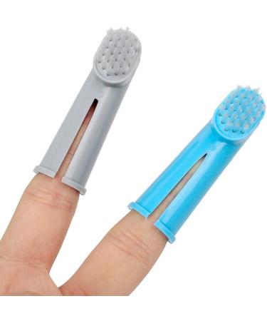 POPETPOP Dogs Tooth Cleaning 4 Set Toothbrushes Dog Teeth Brushing Pet Finger Toothbrush Finger Brush Toothpaste Clean - Buy Online on GoSupps.com