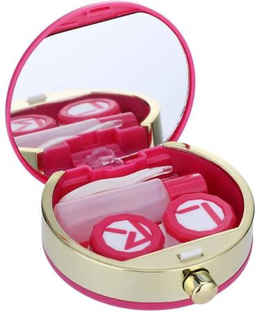 Rose Pink Mini Contact Lens Case - Lens Box for Eye Contacts | Travel & Home Use - Buy Online on GoSupps.com