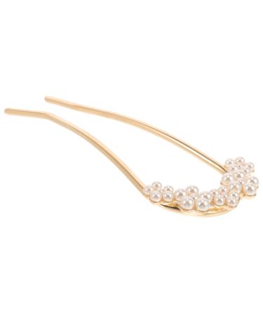 MERRYHAPY Pearl Hairpin Hair Clip Hair Accessories Hair Jewelry Hair Pins Women Hair Stick Pearl Hair Pin Hair Stick for Women Hair Forks French Hair Pin French Pin Bun Hair Fork Zinc Alloy