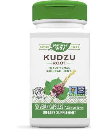 Nature's Way Kudzu Root Health Supplement Premium Herbal Supplement - Non-GMO Project Verified 50 Vegetarian Capsules