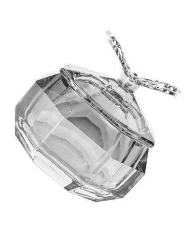 minkissy Crystal Glass Nail Dish Cup Dappen Dish for Acrylic Nails Nail Cups Dappen Dish Nail Liquid Nail Dappen Dish Nail Dish with Lids Acrylic Nail Tools Manicure Wash Pen Zinc Alloy