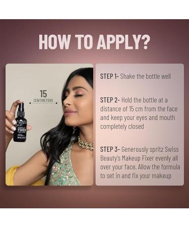 Swi.s"s Bea-uty Nat_ural Makeup Fixerr | Natural Dewy Finish | With Vitamin E and Aloe Vera | Long-Lasting | Hydrating & Refreshing Setting Spray | 70 ml - Buy Online on GoSupps.com