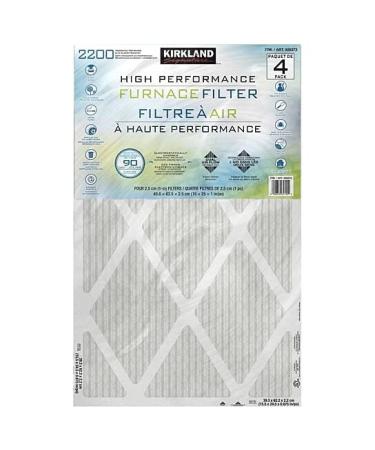 Kirkland signature high-performance oven filter 2200 microparticles Performance Elite Allergen reduction-4 pieces (16 x 25 x 1)-90 days-dual-airflow technology