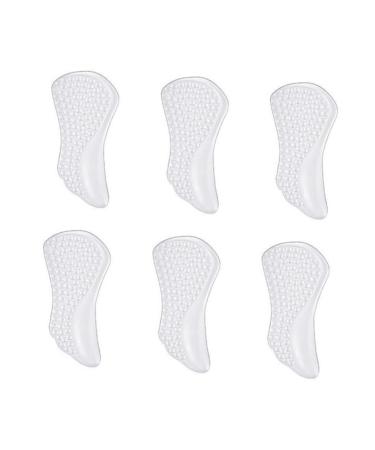 FOMIYES 3pairs Forefoot Pad De Gel Transparente Clear Pumps Insoles for Heels Shoes Pad Heel Cups for Shoes Heel Inserts Arch Support Insoles Front Palm Pad Orthotic Insoles