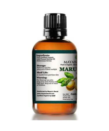 USDA Organic Mayan's Secret Marula Oil - Virgin Cold-Pressed Luxury Oil for Face Body Hair & More - Buy Online on GoSupps.com