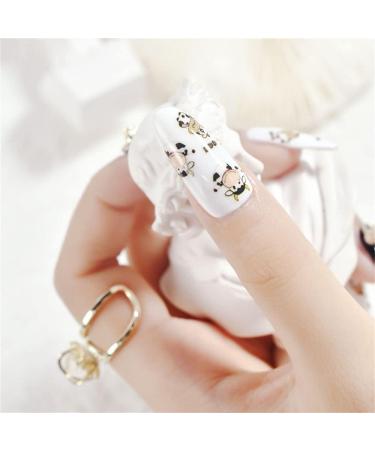 Women Fashion Manicure Sticker DIY Beauty Manicure Nail Stickers Nail Foil Milk Pattern Palm Pattern(F) - Buy Online on GoSupps.com