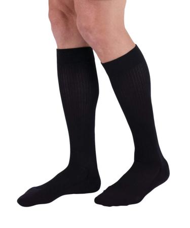 Duomed Relax 20-30 mmHg Calf High Compression Socks-Medium-Black-Closed Toe Black Medium