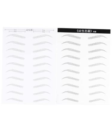 Balacoo 2 Pairs Waterproof Makeup Water-based Eye Brow Stickers Eyebrow Stickers 3d Water Proof Makeup Tools