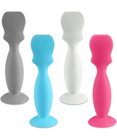 Creoqiji 4-Pack Silicone Bathing Toy for Babies - 18 Months+ Fine Motor Skill Brushes (Gray) - Buy Online on GoSupps.com