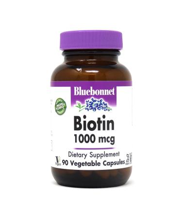 Bluebonnet Nutrition Biotin 1000 mcg 90 Vegetable Capsules