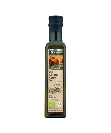 manako ORGANIC pumpkin seed oil roasted cold-pressed 250 ml glass bottle pumpkin seed oil 250 ml (1 pack)