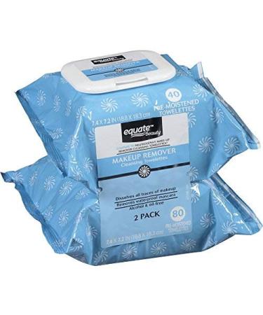Equate Makeup Remover Cleansing Towelettes  40 Ct  2 Pk