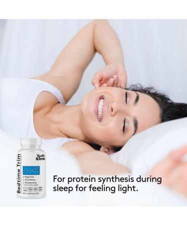 Youth & Tonic PM Bedtime Trim for Lean Appearance & Muscle Definition Support Nighttime Amino Acids Supplement for Overnight Recovery Men & Women 30 Capsules - Buy Online on GoSupps.com
