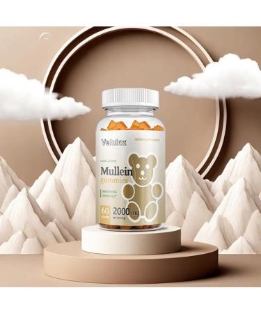 velulaz Gummies Feature 2000Mg of Mullein Leaf and Mullein Lung Promoting Respiratory and Digestive Health Perfect for Family Trips with a Pineapple Flavor. - Buy Online on GoSupps.com