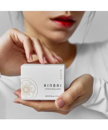 Kinbai Moisturizer - Hydrating Face Cream for Dry Skin - Collagen-Boosting Peptides - Lightweight Silky Texture - Made in Japan - Wildflower Fragrance - Clean Beauty - Cruelty-Free - Buy Online on GoSupps.com