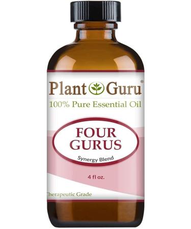 Four Gurus Essential Oil Blend 4 oz - 100% Pure Therapeutic Grade Clove Cinnamon Lemon Rosemary Eucalyptus for Aromatherapy & Immune Support - International Shipping Available - Buy Online on GoSupps.com