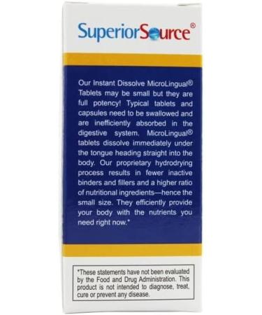 Selenium Instant Dissolve 200 mcg Dietary Supplement - 60 Tablets | MicroLingual Vitamins | Family Owned Since 1998 - Buy Online on GoSupps.com