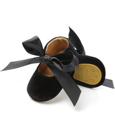 RVROVIC Baby Girl Moccasins | Infant Princess Sparkly Shoes 6-12 Months | Soft Sole Prewalker Toddler Girls Shoes (Black) - Buy Online on GoSupps.com