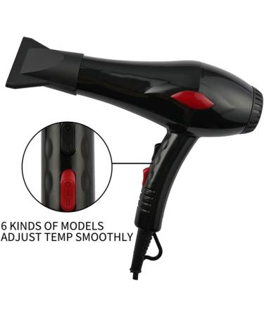 Pro Salon Grade Fast Drying Hair Dryer Ionic and Infrared Heat hairdryer 2000W Long Cord & Hang up Loop 2.8m 2 Heat Settings 3 Speed settingsConcentrator Nozzle Black Small Gift - Buy Online on GoSupps.com