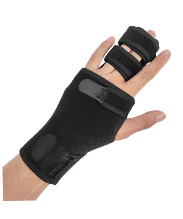 FRCOLOR Adjustable Thumb Support Mallet Stabilizer | Breathable Wristband for Sprains | Protective Hand Joint Support - Black Right - Buy Online on GoSupps.com