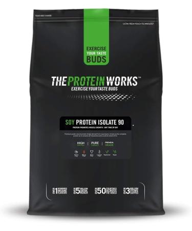 The Protein Works Soy Protein 90 Isolate Powder | 100% Plant-Based | Low Fat | No Added Sugar | Gluten-Free | Caramel Macchiato Flavor | 1kg - Buy Online on GoSupps.com