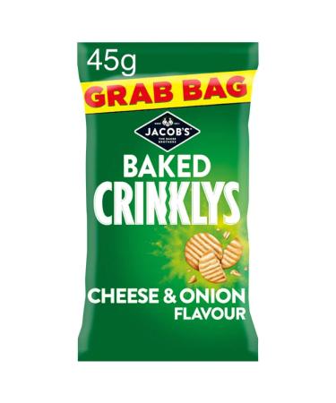Jacob's Baked Crinklys Cheese & Onion Grab Bag 45g-Food