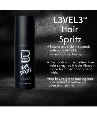 Level 3 Hair Spritz Spray - Lock Hair Fibers - Flexible Hold Hair Protectant and Styling Spray - Buy Online on GoSupps.com