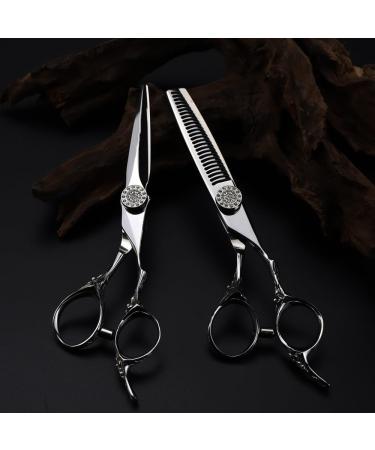 6 Inch Professional Hair Cutting Scissors Set - Upscale Thinning Shears for Barbers & Stylists | International Shipping Available - Buy Online on GoSupps.com