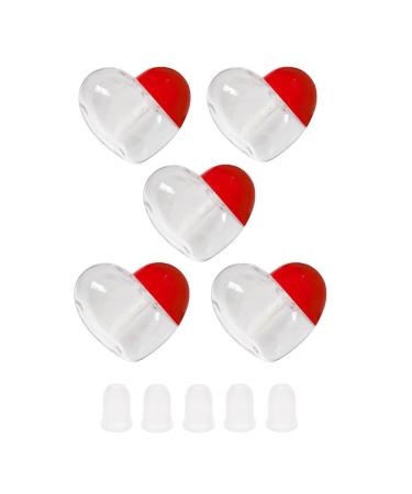 AKOAK 5 Pcs 5ml Empty Bottle of Heart-shaped Lip Gloss Reusable Creative and Lovely Handmade DIY Lipstick Box Suitable for Girls to Use DIY Makeup