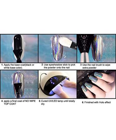 Beaucare Chrome Metallic Mirror Nail Powder Kit - 6 in 1 DIY Manicure Set for Women (Pastels) - Buy Online on GoSupps.com