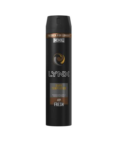 Lynx XXL Dark Temptation 48 hours of odour-busting zinc tech Aerosol Bodyspray deodorant 250ml Fresh 250 ml (Pack of 1)