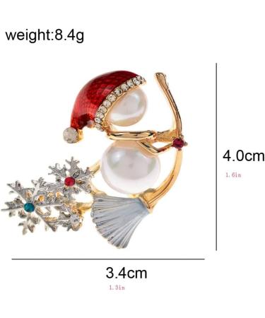 Pin Jewelry Gifts for Women Lovely Enamel Snowman Brooches for Women and Men Rhinestone Snowflake Christmas Brooch Pins New Year Gifts Brooches & Pins - Buy Online on GoSupps.com