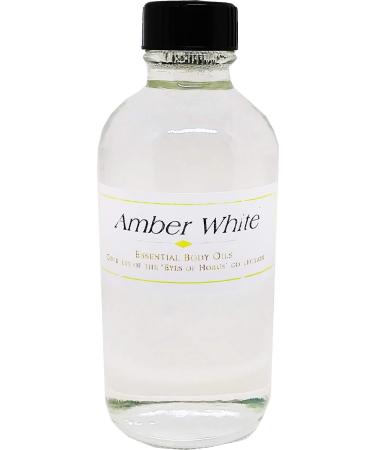 Amber: White Scented Body Oil Fragrance Regular Cap - Clear - 4 oz. - ID#3820 4 Fl Oz (Pack of 1)