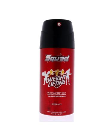 Hemani Squad Deodorant Spray Weight Lifting - Stay Fresh and Confident with Unisex Fragrance (5 OZ/150mL)
