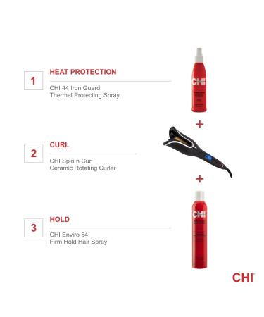 CHI Spin N Curl Curling Iron & Chi Silk Infusion Kit - Black | Packaging May Vary - Buy Online on GoSupps.com