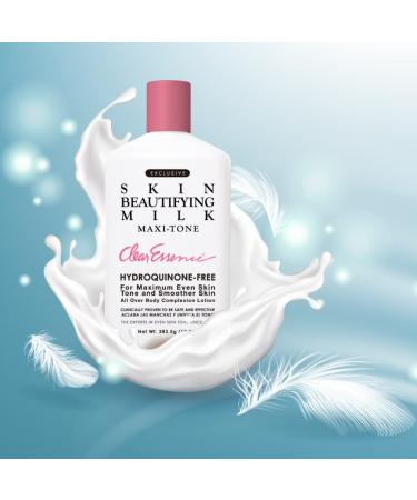 Clear Essence Maxi-Tone Skin Beautifying Milk - Hydroquinone Free Body Lotion - Dermatologist Tested Moisturizer for All Skin Types - 10 Oz - Buy Online on GoSupps.com