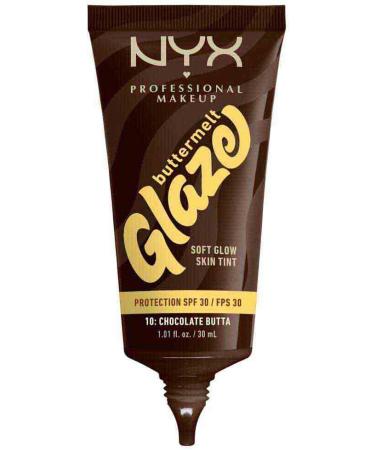  NYX PROFESSIONAL MAKEUP NYX Professional Makeup - Hydrating Foundation SPF 30 - Long-Lasting Wear Up to 12h - 93% Skincare Ingredients - Vegan Formula - Buttermelt Glaze Tint - Shade: Chocolate Buttermelt - 30ml - Buy Online on GoSupps.com