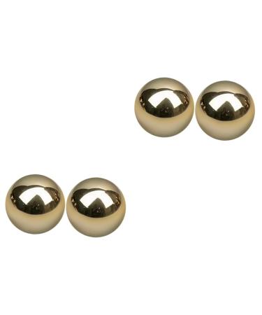 Gatuida 4 pieces of gymnastics ball made of brass practical massage balls fitness balls for the hand hand training ball roller ball massager copper baoding balls handballs metal glossy ball