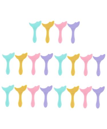 Beavorty 20 Pcs Eyeliner Eyeshadow Silicone Molds Eyelash Separator Women Make up Tools Miss Girl Shield