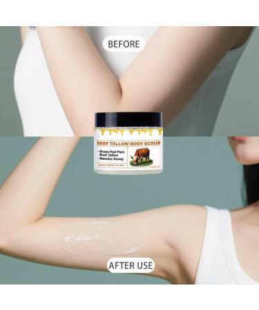 2PCS Beef Tallow Body Scrub Improves Loose Skin Lasting Moisturizing Anti Aging Lifting Brightening Nourishing Skin Care - Buy Online on GoSupps.com