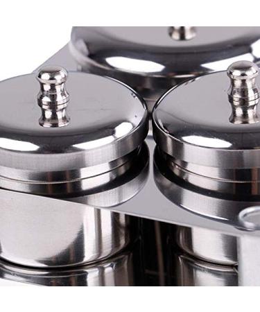 Piaopiaoniu 3-Piece Stainless Steel Nail Art Equipment Cups with Lids - Acrylic Liquid & Powder Holders for Nail Tools - Buy Online on GoSupps.com