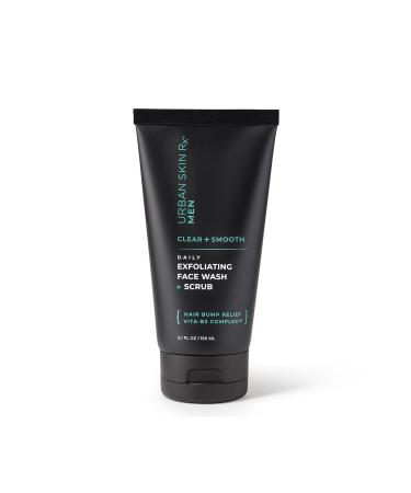 Daily Mens Exfoliating Face Wash + Scrub | Urban Skin Rx  | Powerful 2-in-1 Cleanser and Scrub | Cleans Pores of Dirt and Oil. Formulated with Salicylic Acid  Jojoba Beads and Niacinamide | 5.1 fl oz - Buy Online on GoSupps.com